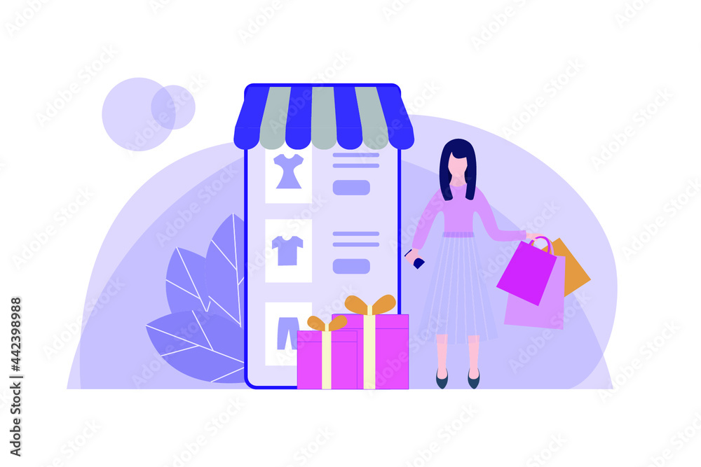 online shopping vector illustration