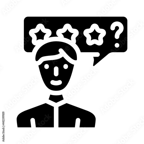 cold review from client kyc glyph icon vector. cold review from client kyc sign. isolated contour symbol black illustration