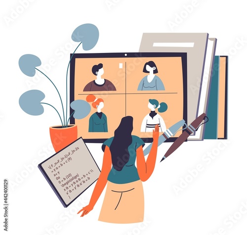 Education online using laptop for vising classes