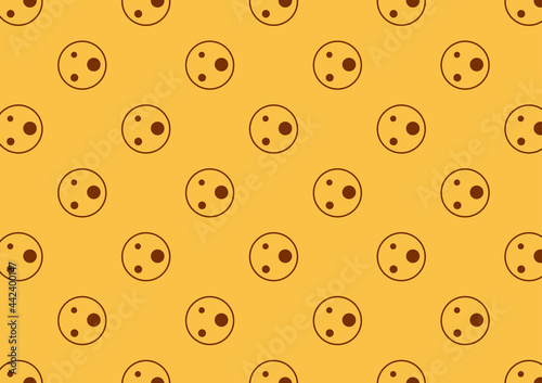 Cookie pattern wallpaper. Cookie symbol vector.