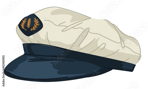 Hat designed in marine or nautical style vector