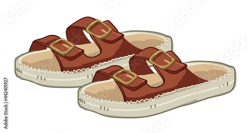 Sandals designed in safari style, fashion clothes