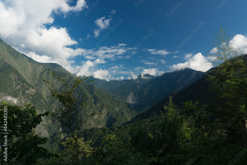 Views from top the top of Taroko National Park, in Taiwan. This is a popular destination for hikers and nature lovers.