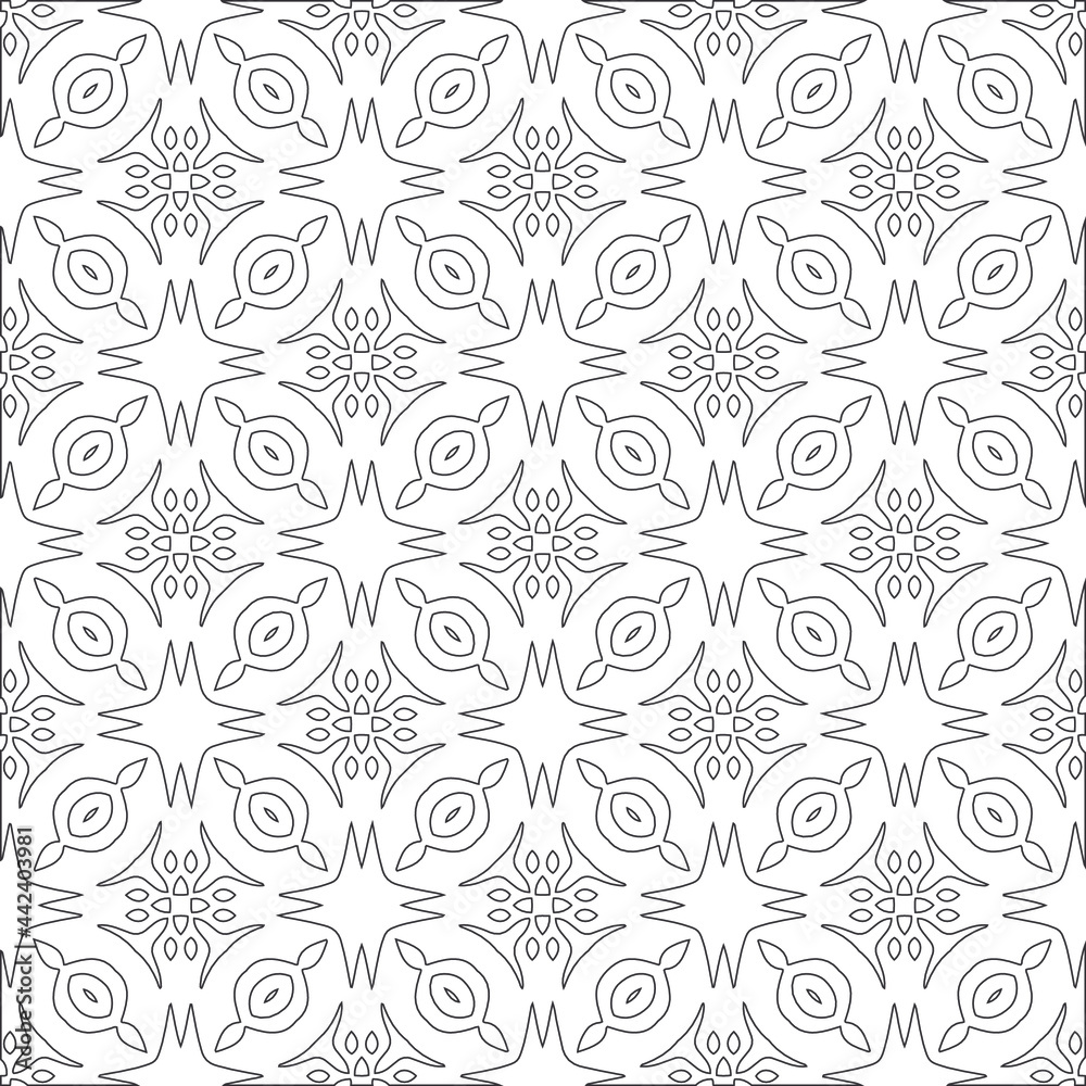 Fototapeta premium Vector geometric pattern. Repeating elements stylish background abstract ornament for wallpapers andbackgrounds. Black and white colors