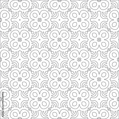  Vector geometric pattern. Repeating elements stylish background abstract ornament for wallpapers and   backgrounds. Black and white colors