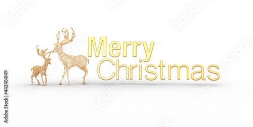 merry christmas card modern 3d minimal