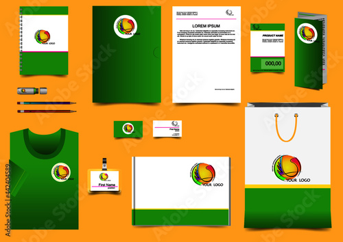 corporate style brand identity POS-materials eco style bright green