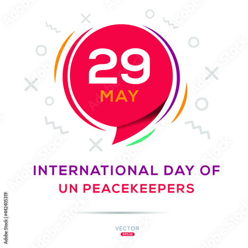 Creative design for (International Day of UN Peacekeepers), 29 May, Vector illustration.