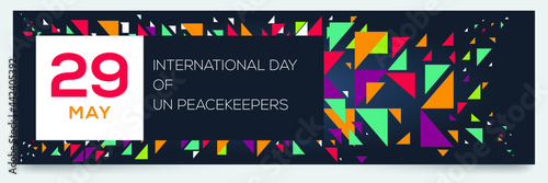 Creative design for (International Day of UN Peacekeepers), 29 May, Vector illustration.