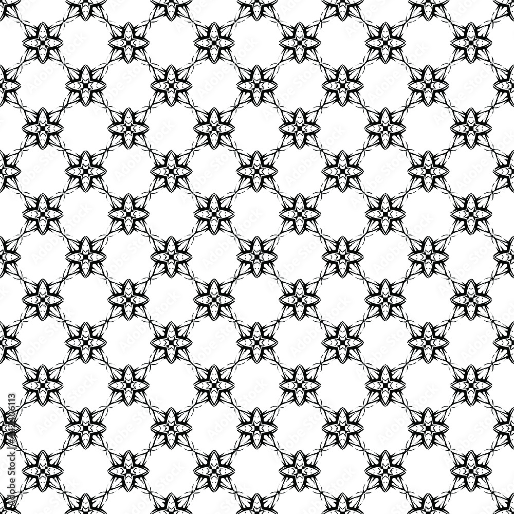 Black and white surface pattern texture. Bw ornamental graphic design. Mosaic ornaments. Pattern template. Vector illustration. Black and white surface pattern texture. Bw ornamental graphic design. Mosaic ornaments. Pattern template. Vector illustration.