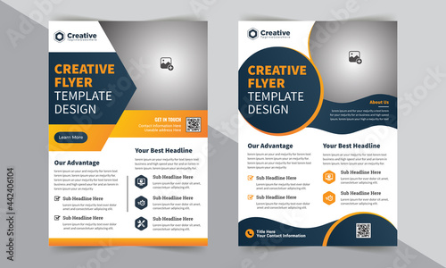 Modern And Creative brochure design, cover layout, annual report, poster, corporate flyer A4 size Template Design