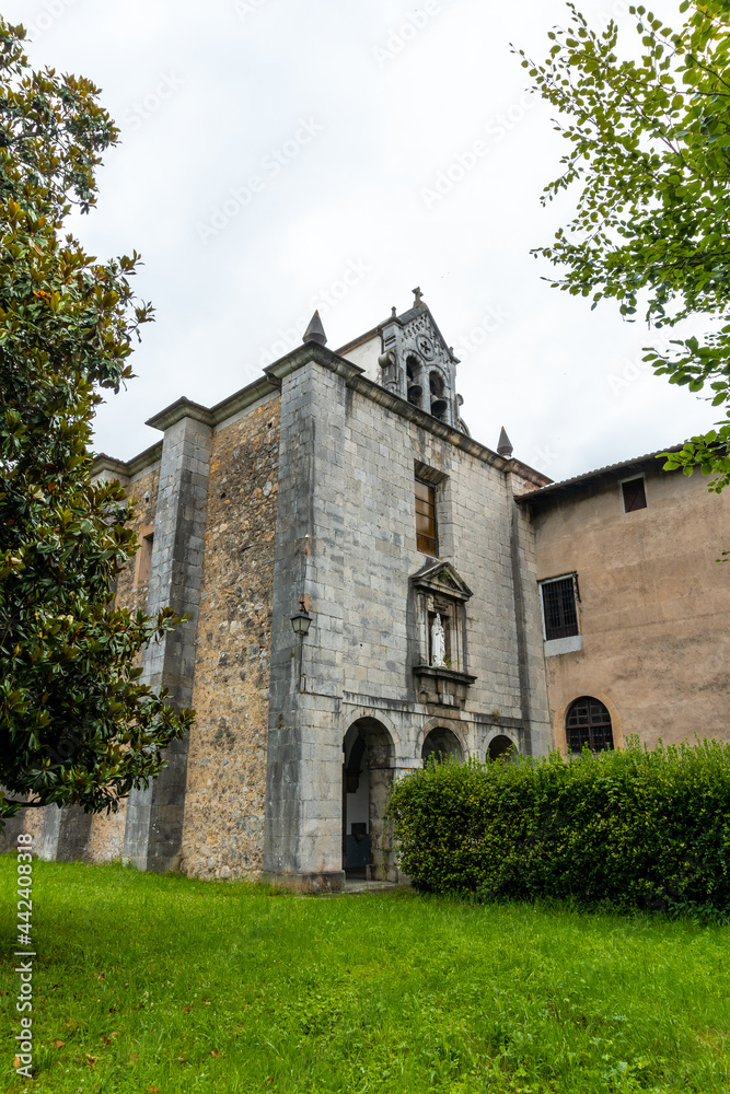 Old monastery of Santa Clara nuns in the town of Azkoitia next to the Urola river. Founded by Don Pedro de Zuazola, Gipuzkoa. Basque Country