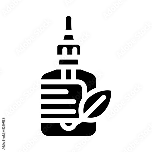 castor oil glyph icon vector. castor oil sign. isolated contour symbol black illustration