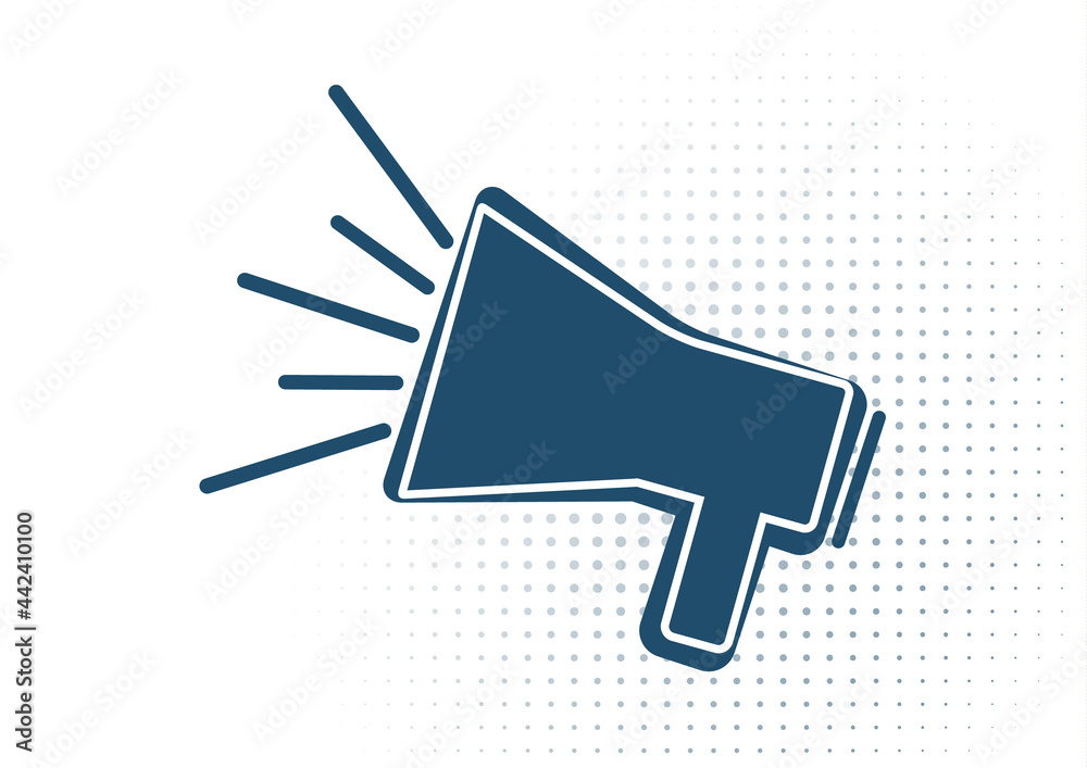 Loudspeaker icon. Broadcasting news. Vector Loudspeaker icon. Broadcasting news. Vector