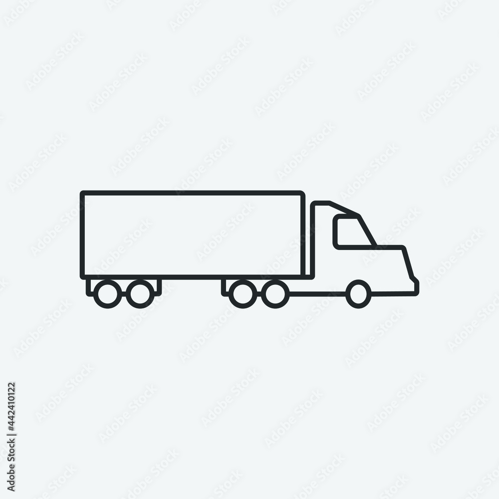 Truck vector icon illustration sign Truck vector icon illustration sign