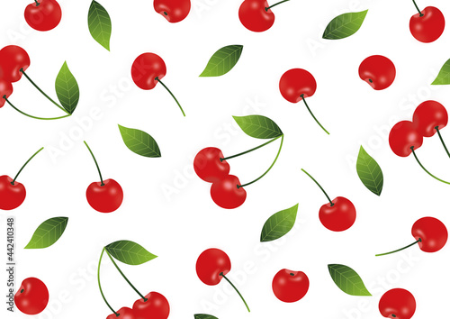 cherries with leaves patten