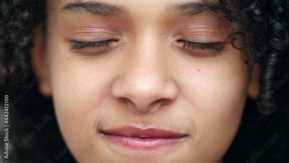 Brazilian child close-up face smiling Brazilian child close-up face smiling