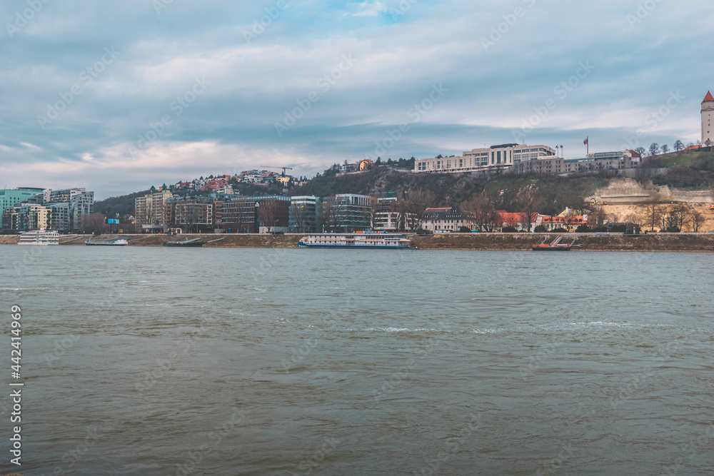 Bratislava castle and river Danube