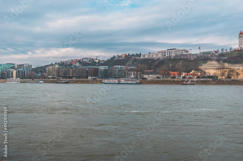 Bratislava castle and river Danube © katarinagondova