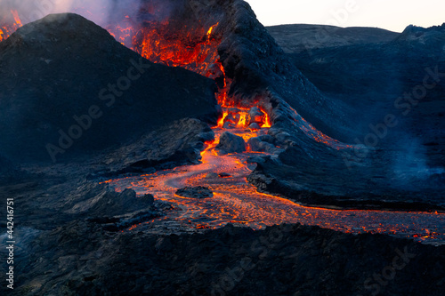 Fagradalsfjall volcano eruption in Iceland