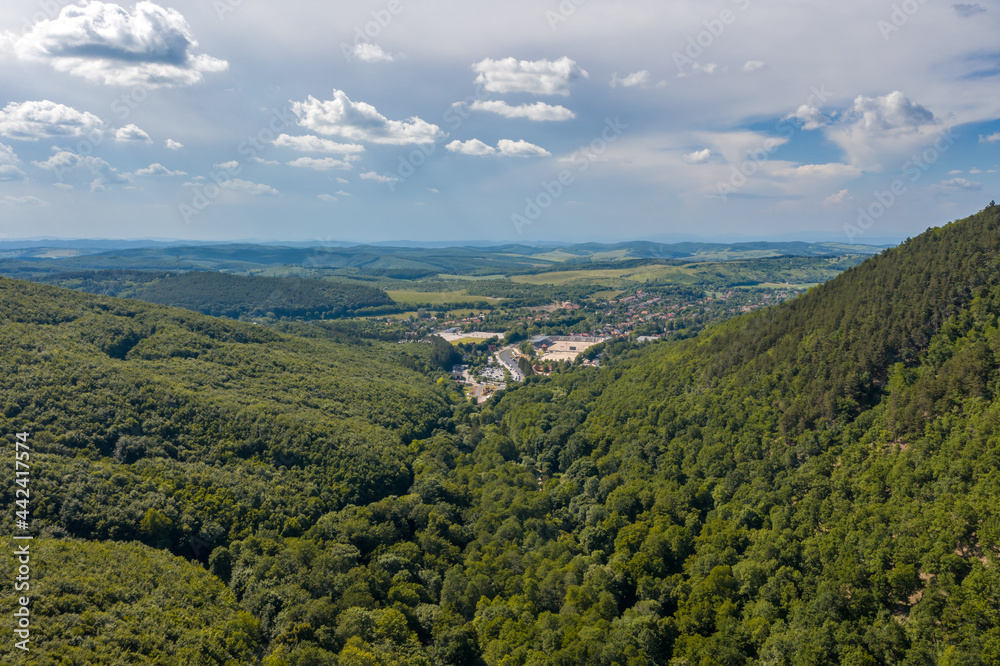 Hungary - Szilvásvárad (Szilvasvarad) landscape from drone view