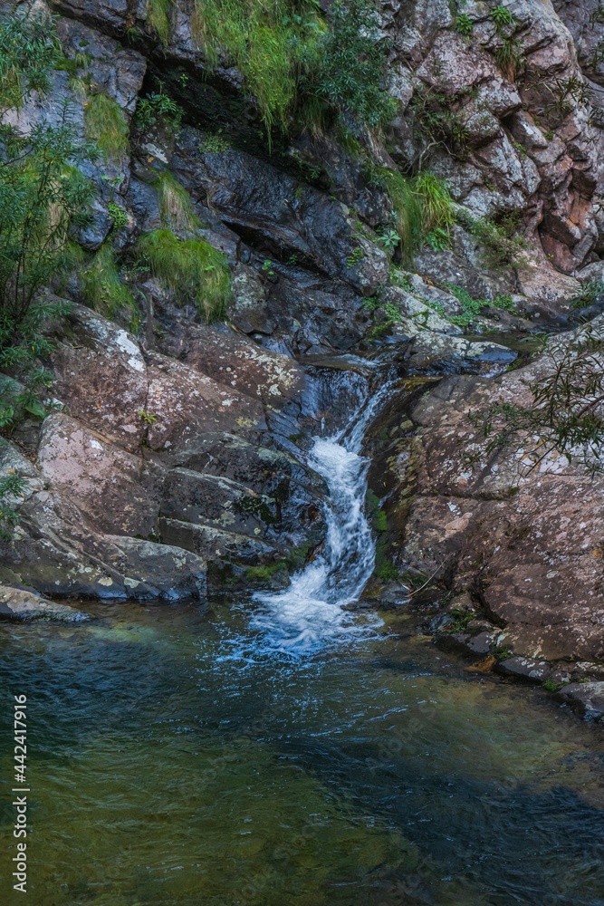 Rust-en-Vrede Waterfall stream in Oudtshoorn Western Cape South Africa Rust-en-Vrede Waterfall stream in Oudtshoorn Western Cape South Africa