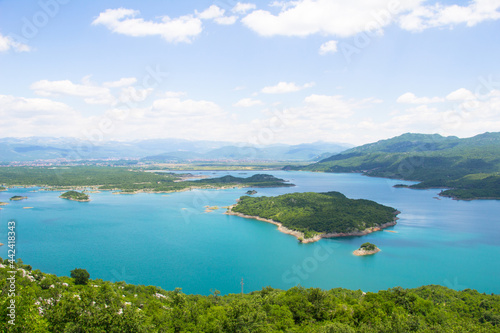 View of the salt lake located in the vicinity of Nikšić. This is a popular tourist destination.