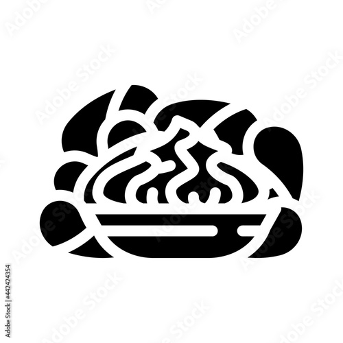 crisps wasabi glyph icon vector. crisps wasabi sign. isolated contour symbol black illustration