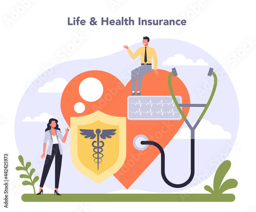 Insurance industry sector of the economy. Protection of life and property