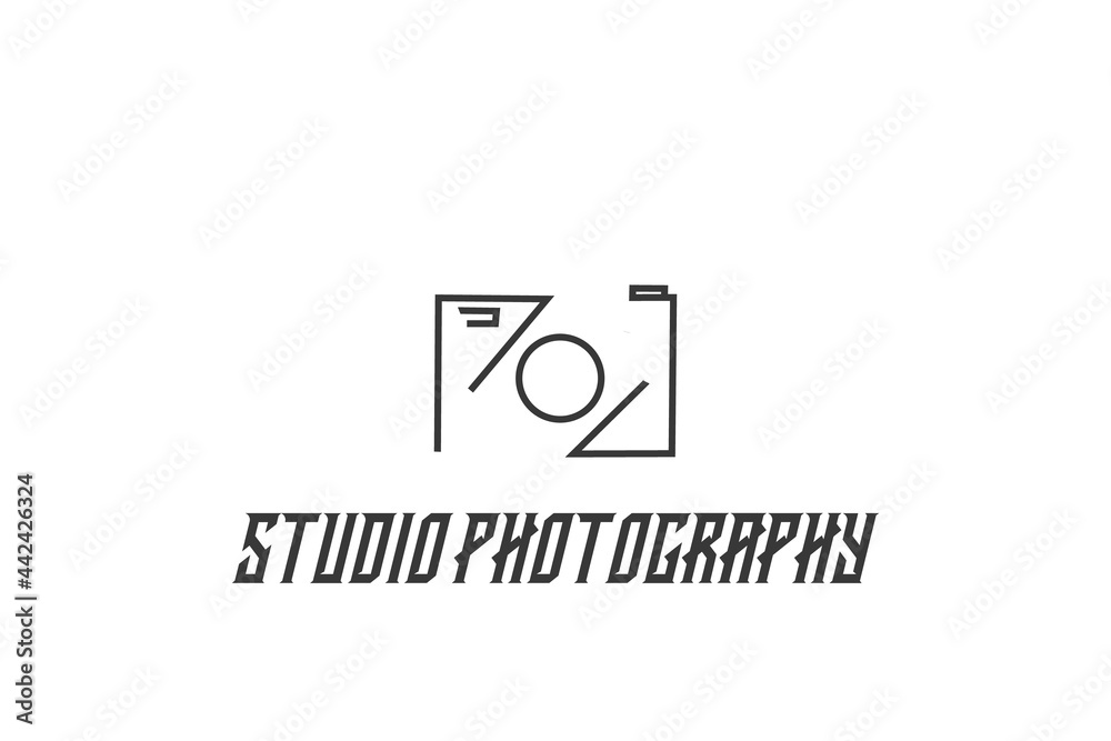 Fototapeta premium letter of P,O,J forming for camera logo mascot. suitable for studio photography