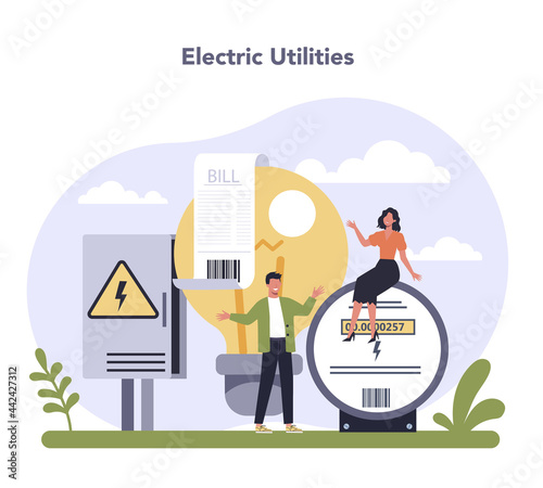 Utilities sector of the economy. Household energy and resources