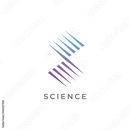 Initial letter S science technology symbol logo design illustration vector template