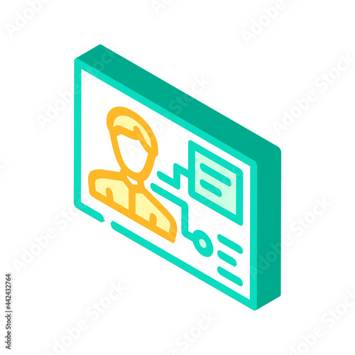 client analysis kyc isometric icon vector. client analysis kyc sign. isolated symbol illustration