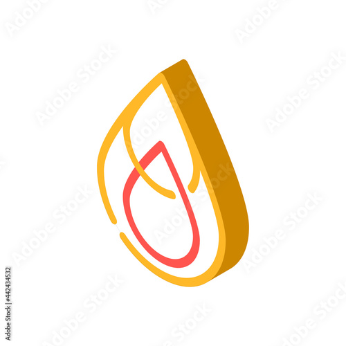 saturated fat isometric icon vector. saturated fat sign. isolated symbol illustration