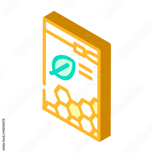 organic white beeswax pellets isometric icon vector. organic white beeswax pellets sign. isolated symbol illustration