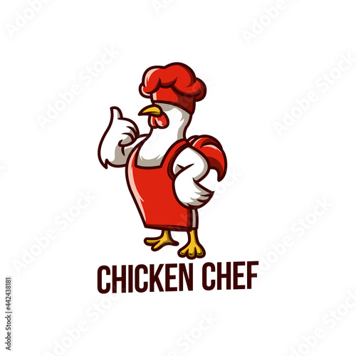 chicken chef food mascot kitchen rooster