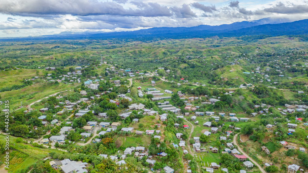 Inland suburbia of Honiara city, Solomon Islands.