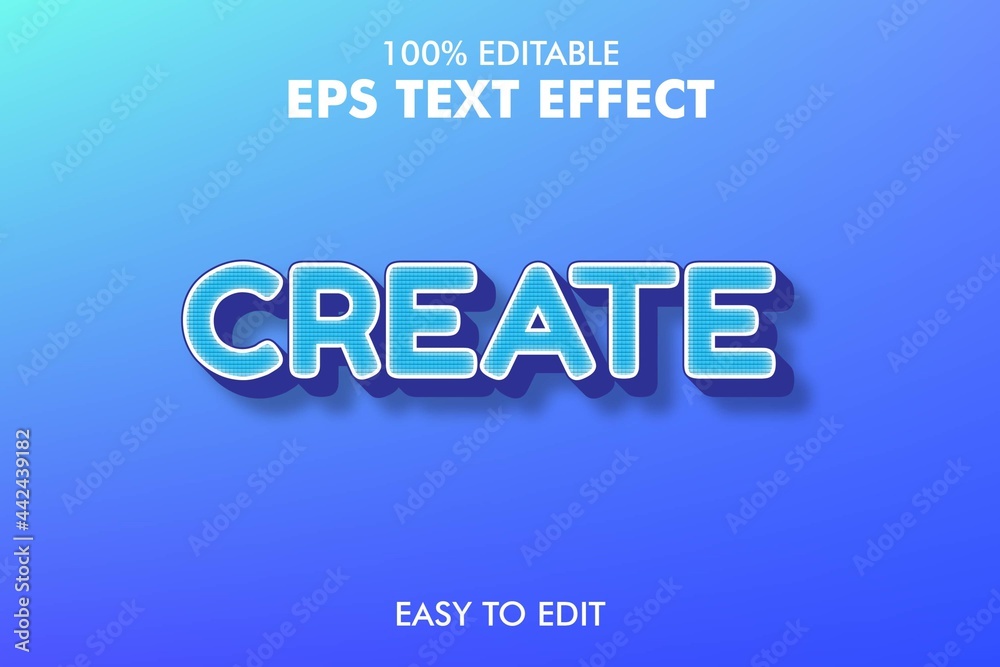 Easy Editable 3D Text Effect Addon EPS File 