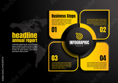 infographics business, process chart design template for presentation, abstract timeline elements.