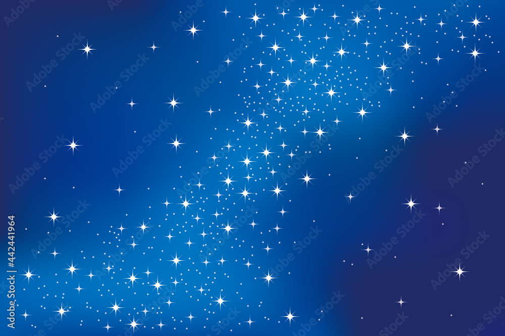 夜空に輝く天の川の背景イラスト Stock Vector Adobe Stock