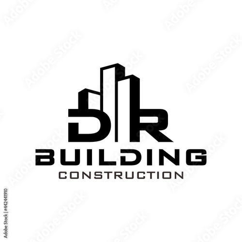 Building Construction Real Estate logo initials DR