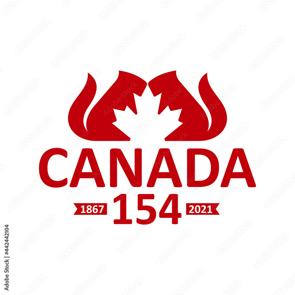 154 Canada. Happy Canada Day. 1st July 2021. National Day of Canada 1867. Logo Vector Illustration. Banner and Greeting Design. Eps 10. 154 Canada. Happy Canada Day. 1st July 2021. National Day of Canada 1867. Logo Vector Illustration. Banner and Greeting Design. Eps 10.