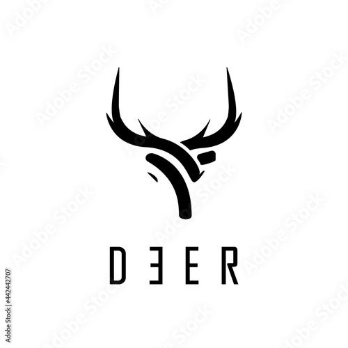 Deer Hunter Outdoor Logo Vector Design Illustration Template Art Vintage © Nurohmansidiq