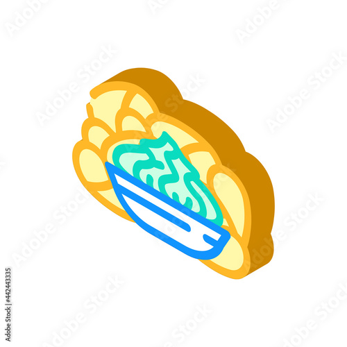 crisps wasabi isometric icon vector. crisps wasabi sign. isolated symbol illustration