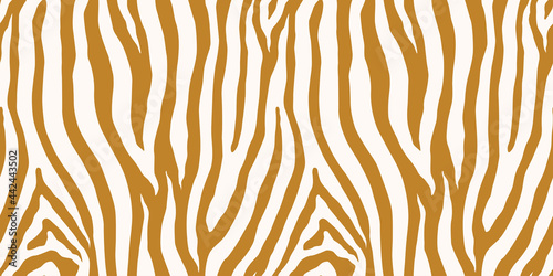 Zebra monochrome seamless pattern. Vector animal skin print. Fashion stylish organic texture.