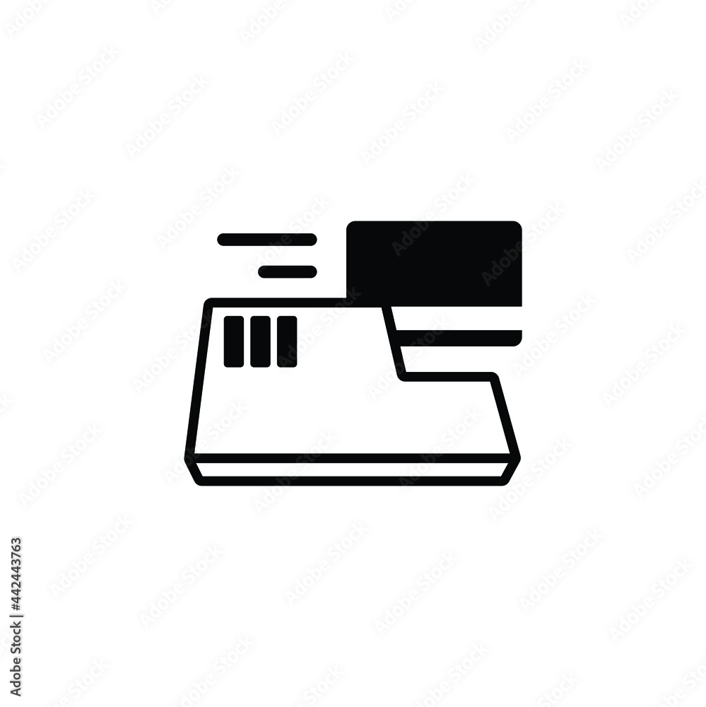 Credit card machine icon in trendy flat style isolated on white background. Symbol for your web site design, logo, app, UI. Vector illustration, EPS Credit card machine icon in trendy flat style isolated on white background. Symbol for your web site design, logo, app, UI. Vector illustration, EPS