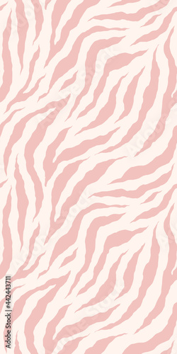 Zebra monochrome seamless pattern. Vector animal skin print. Fashion stylish organic texture.