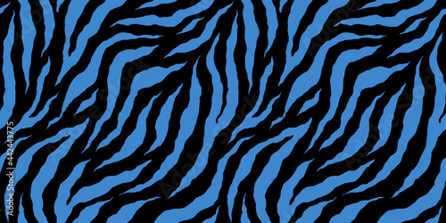 Zebra monochrome seamless pattern. Vector animal skin print. Fashion stylish organic texture.