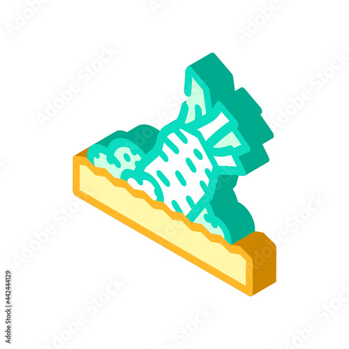 rubbing wasabi isometric icon vector. rubbing wasabi sign. isolated symbol illustration