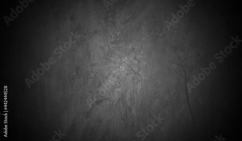 Fototapeta Naklejka Na Ścianę i Meble -  Old wall texture cement dark black gray  background abstract grey color design are light with white gradient background.